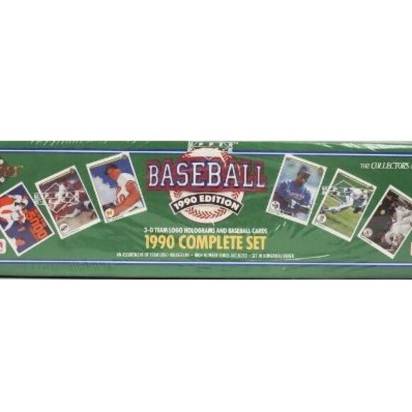1990 Upper Deck Baseball Complete Set 800 Cards + 3D Team Logo Holos NEW -Sealed - Picture 1 of 2